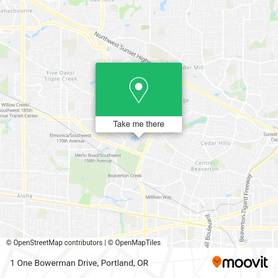 Mapa de 1 One Bowerman Drive