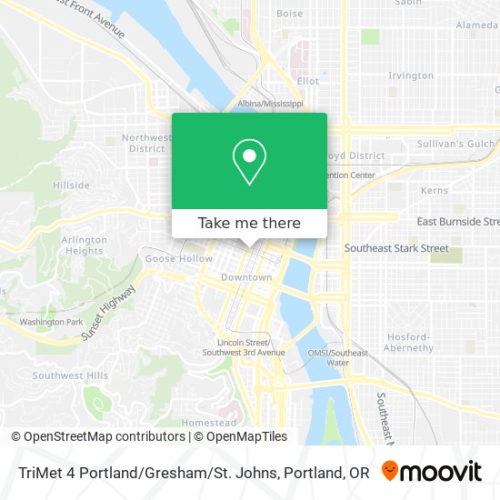 TriMet 4 Portland / Gresham / St. Johns map