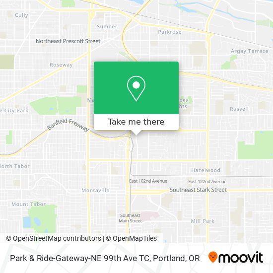 Park & Ride-Gateway-NE 99th Ave TC map