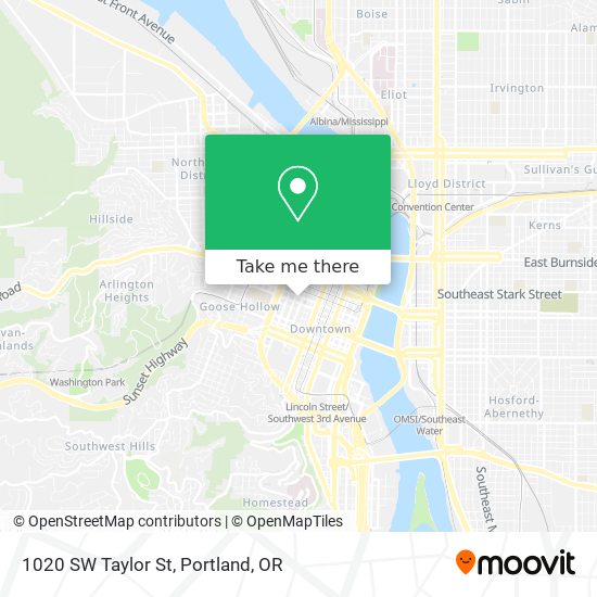 Mapa de 1020 SW Taylor St