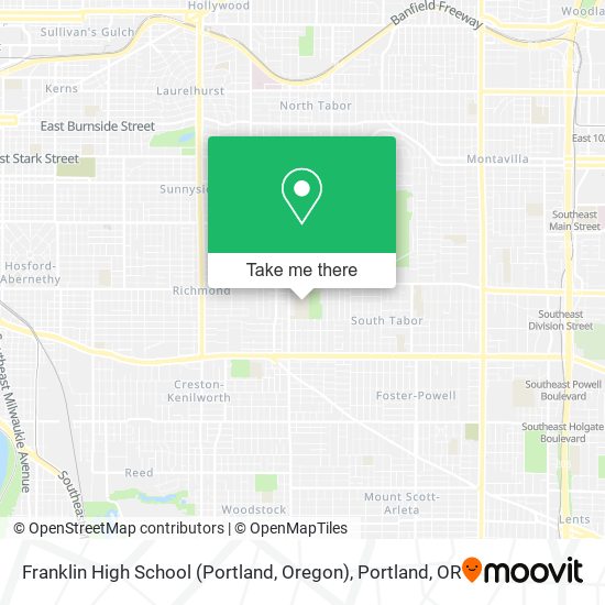 Mapa de Franklin High School (Portland, Oregon)