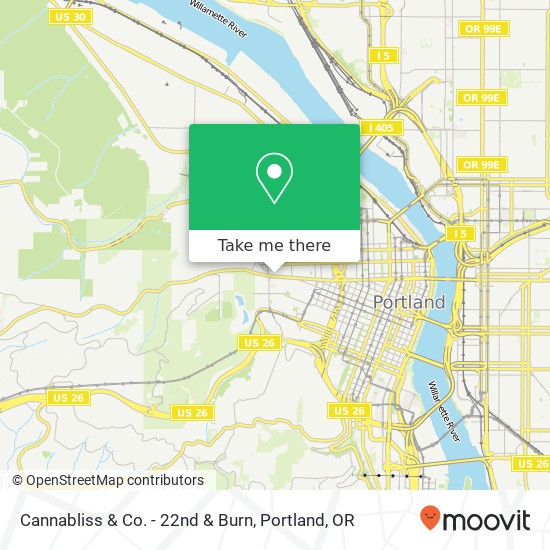 Cannabliss & Co. - 22nd & Burn map