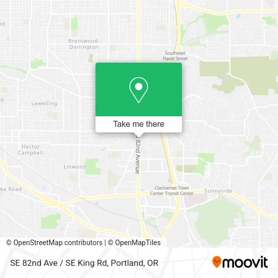 Mapa de SE 82nd Ave / SE King Rd