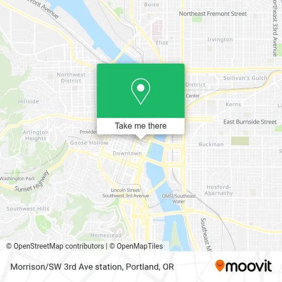 Morrison/SW 3rd Ave station map