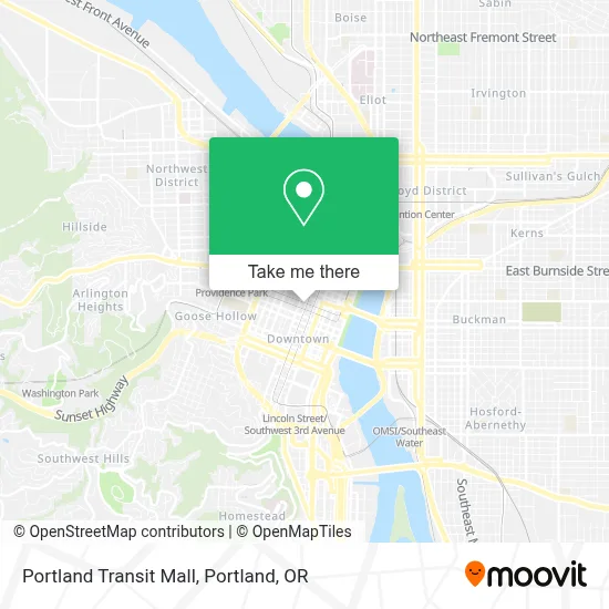 Portland Transit Mall map