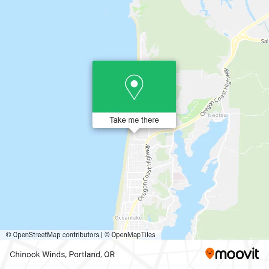 Chinook Winds map