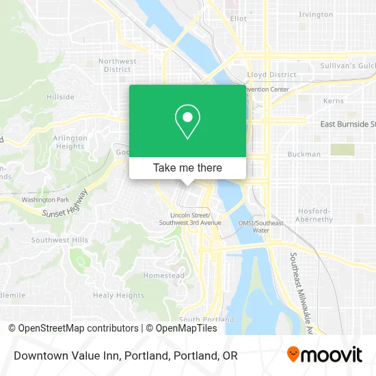 Downtown Value Inn, Portland map