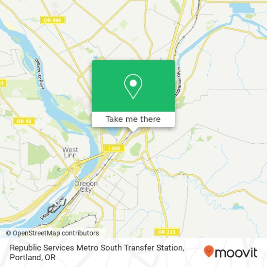 Republic Services Metro South Transfer Station map