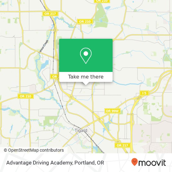 Mapa de Advantage Driving Academy