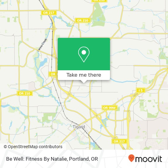 Mapa de Be Well: Fitness By Natalie