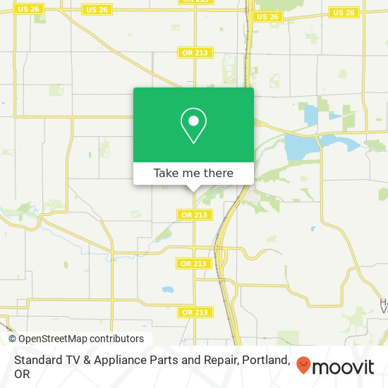 Standard TV & Appliance Parts and Repair map