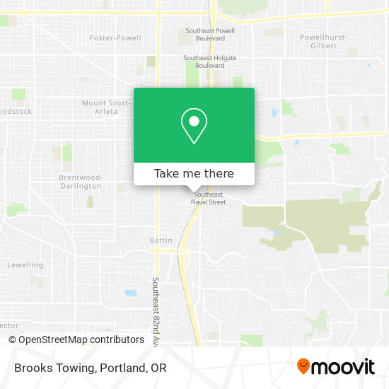 Brooks Towing map