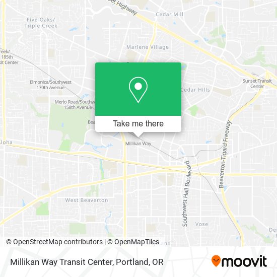 Millikan Way Transit Center map