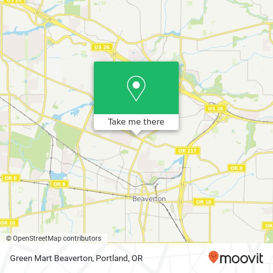 Mapa de Green Mart Beaverton