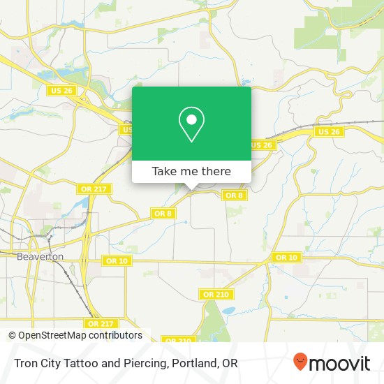 Tron City Tattoo and Piercing map