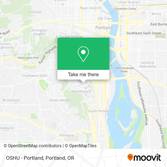Mapa de OSHU - Portland
