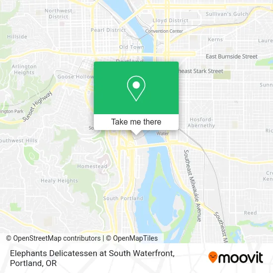 Mapa de Elephants Delicatessen at South Waterfront