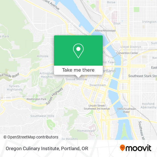 Mapa de Oregon Culinary Institute