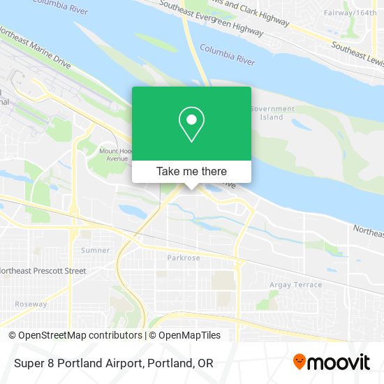 Mapa de Super 8 Portland Airport
