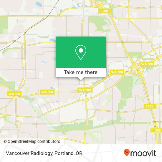 Vancouver Radiology map