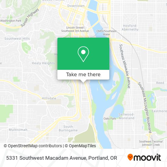 5331 Southwest Macadam Avenue map