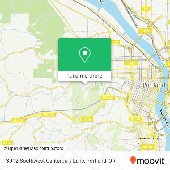 Mapa de 3012 Southwest Canterbury Lane