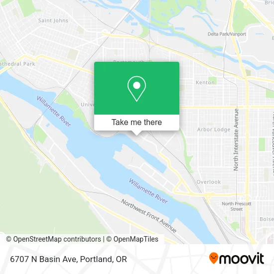 Mapa de 6707 N Basin Ave