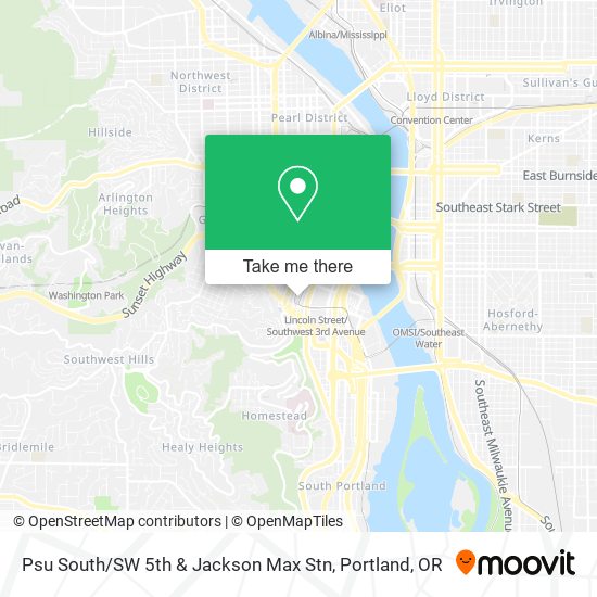 Mapa de Psu South / SW 5th & Jackson Max Stn