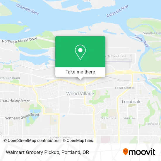 Walmart Grocery Pickup map