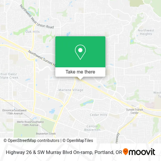 Mapa de Highway 26 & SW Murray Blvd On-ramp