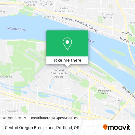 Mapa de Central Oregon Breeze bus