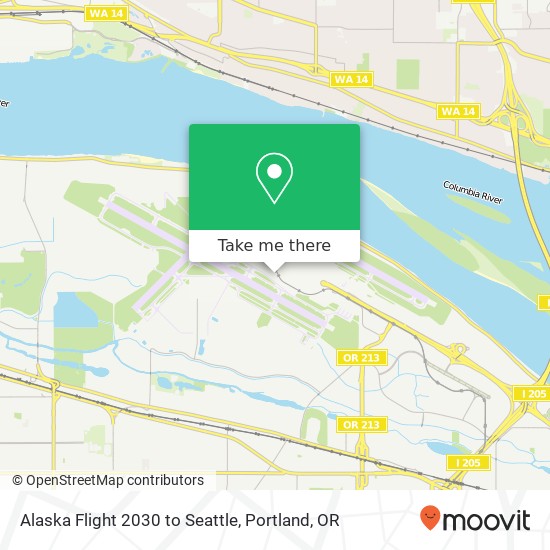 Mapa de Alaska Flight 2030 to Seattle