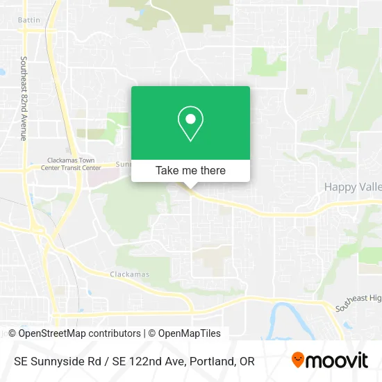 Mapa de SE Sunnyside Rd / SE 122nd Ave