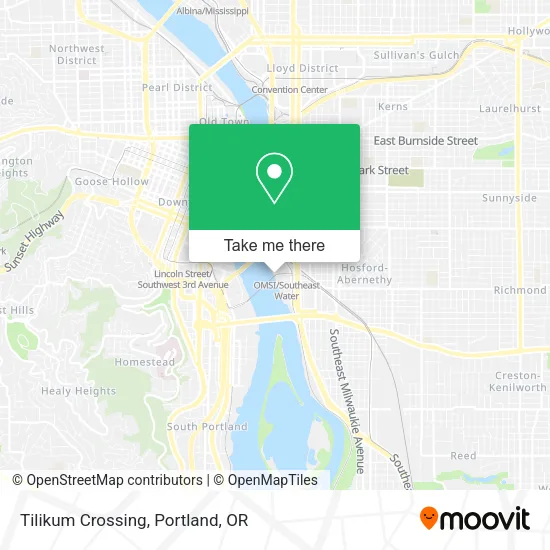 Tilikum Crossing map