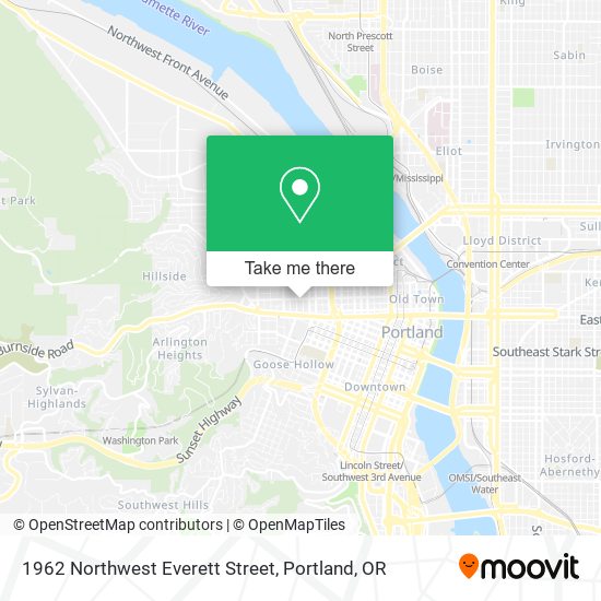 Mapa de 1962 Northwest Everett Street