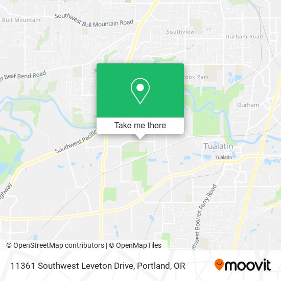 Mapa de 11361 Southwest Leveton Drive