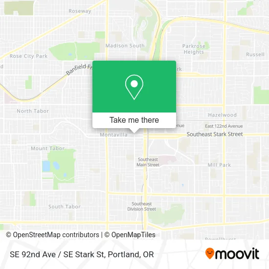 Mapa de SE 92nd Ave / SE Stark St