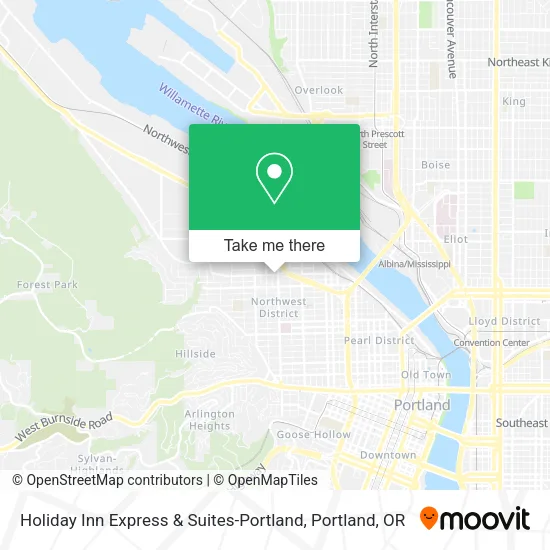 Mapa de Holiday Inn Express & Suites-Portland