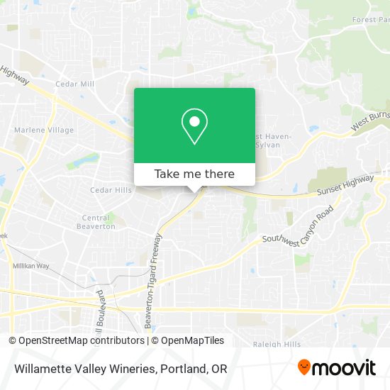 Mapa de Willamette Valley Wineries