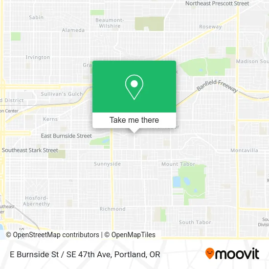 Mapa de E Burnside St / SE 47th Ave