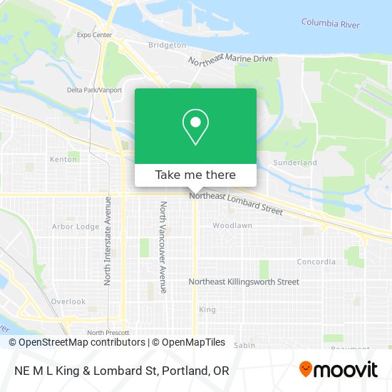 NE M L King & Lombard St map