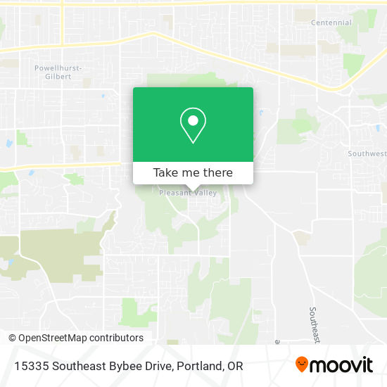 15335 Southeast Bybee Drive map