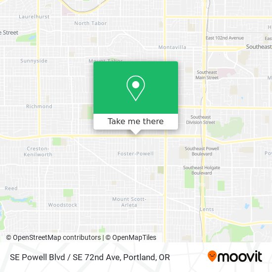 Mapa de SE Powell Blvd / SE 72nd Ave