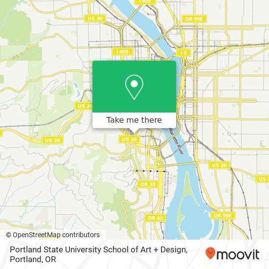 Mapa de Portland State University School of Art + Design