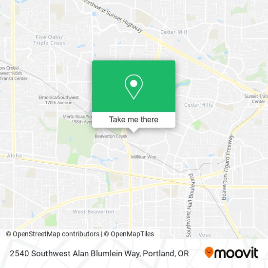 Mapa de 2540 Southwest Alan Blumlein Way
