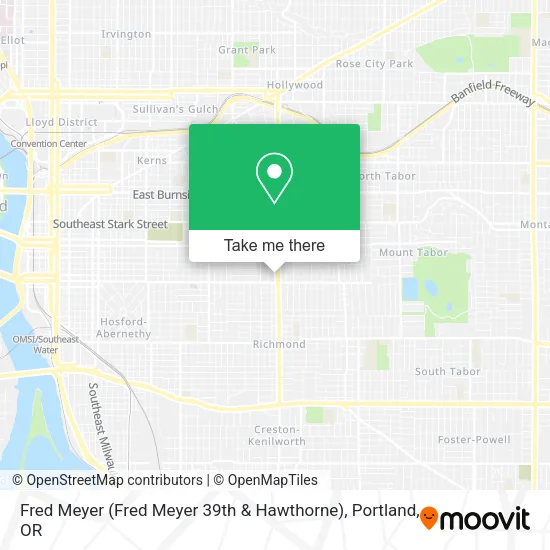 Fred Meyer (Fred Meyer 39th & Hawthorne) map