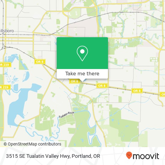 Mapa de 3515 SE Tualatin Valley Hwy