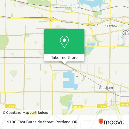 19100 East Burnside Street map