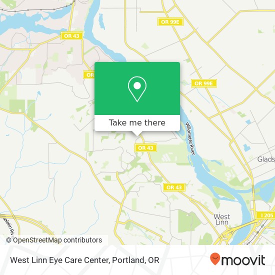 West Linn Eye Care Center map