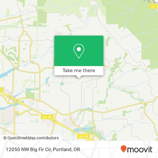 Mapa de 12050 NW Big Fir Cir